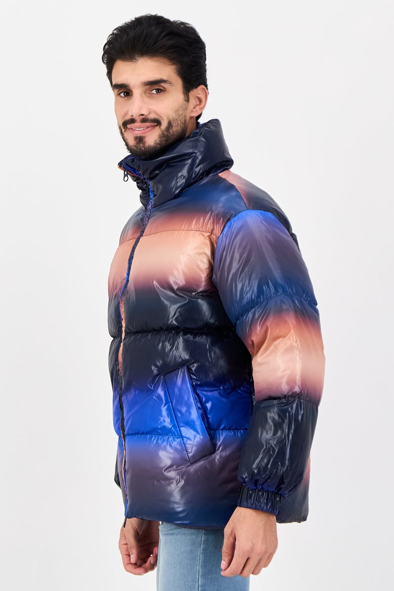 MONKI Men Quilted Puffer Jacket, Multicolor - Image 3